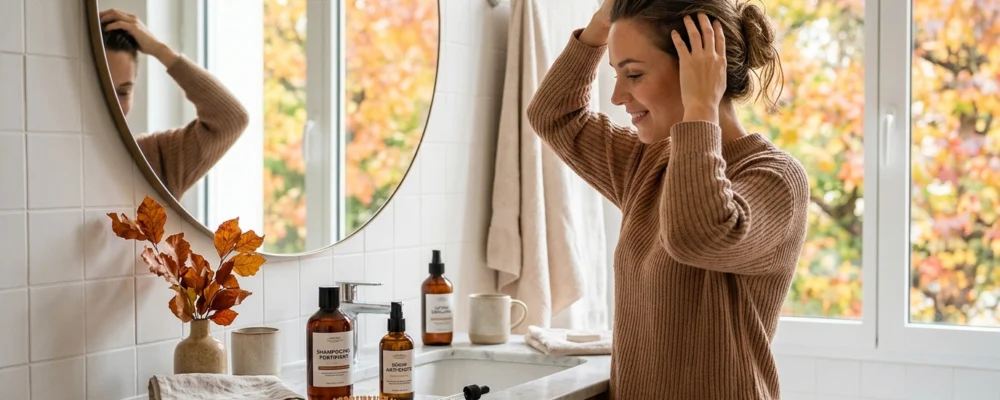 Prévenir la chute de cheveux en automne : gestes quotidiens et routine capillaire, tout savoir sur chute de cheveux en aut...